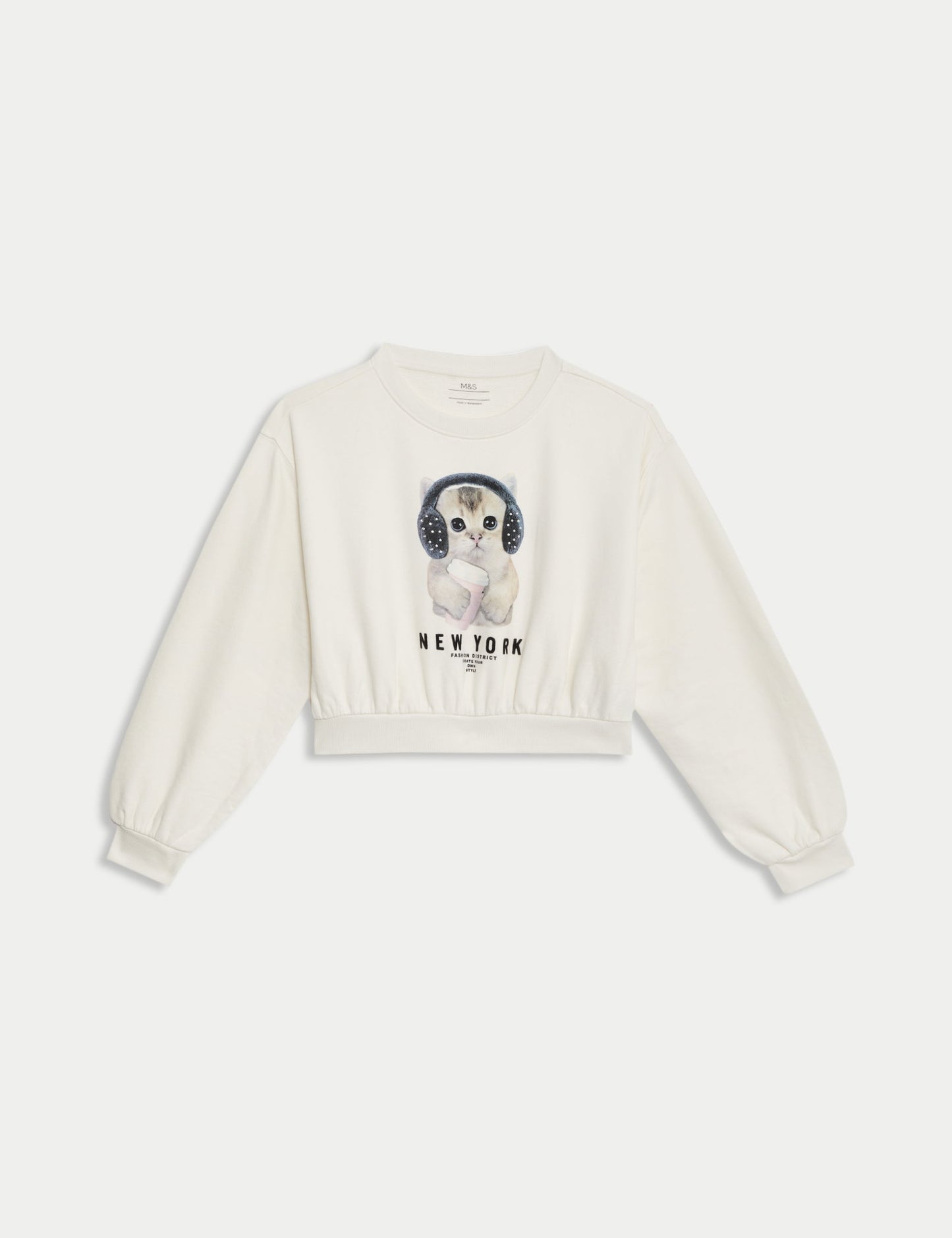 New York Cat Sweatshirt (6-16 Yaş)