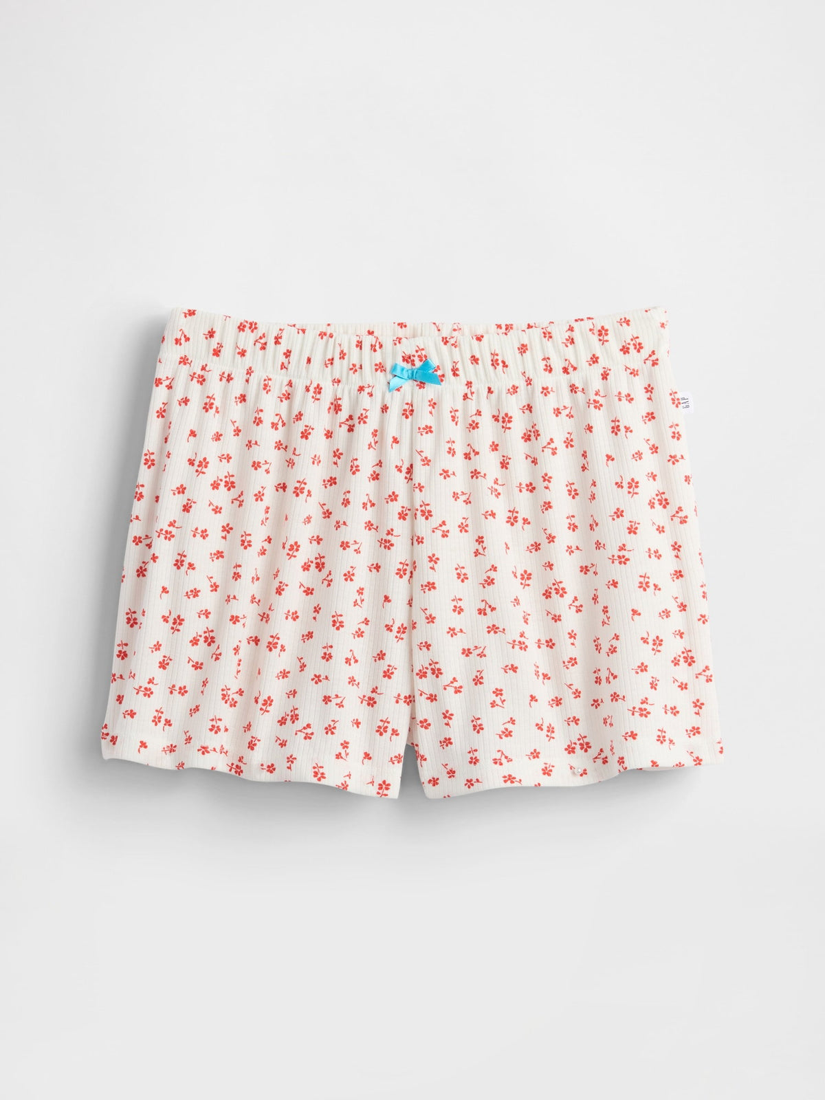 Çiçek Desenli Çocuk Geri Dönüştürülmüş Fitilli Pijama Şortları