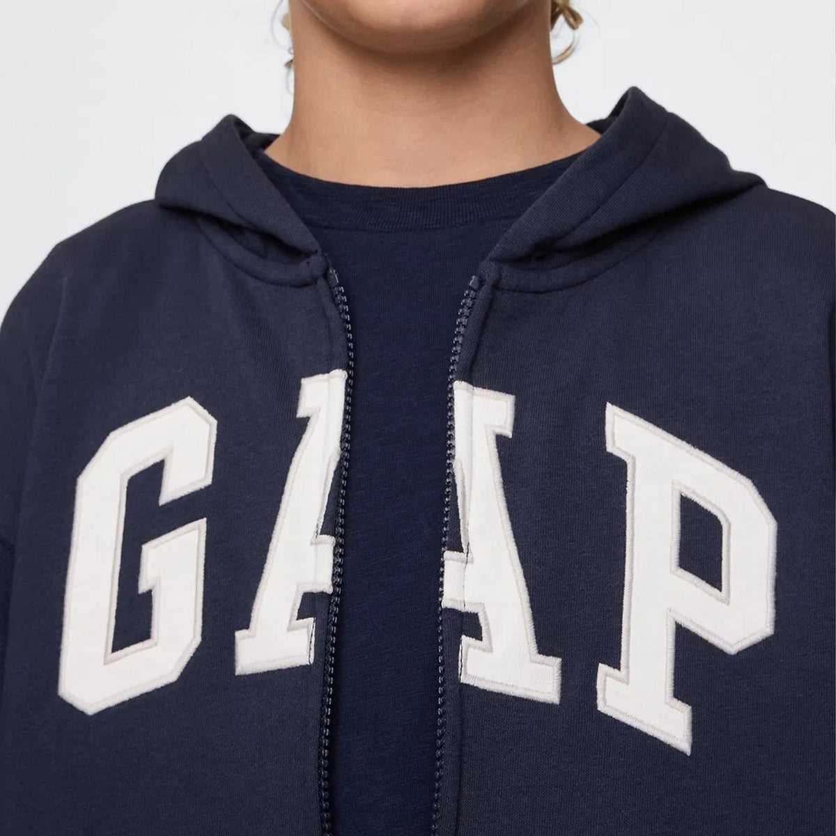 Gap V-frch Bas Heritage Logo Çocuk Lacivert Sweatshirt