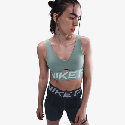 Nike Pro Indy Plunge Kadın Yeşil Antrenman Bra