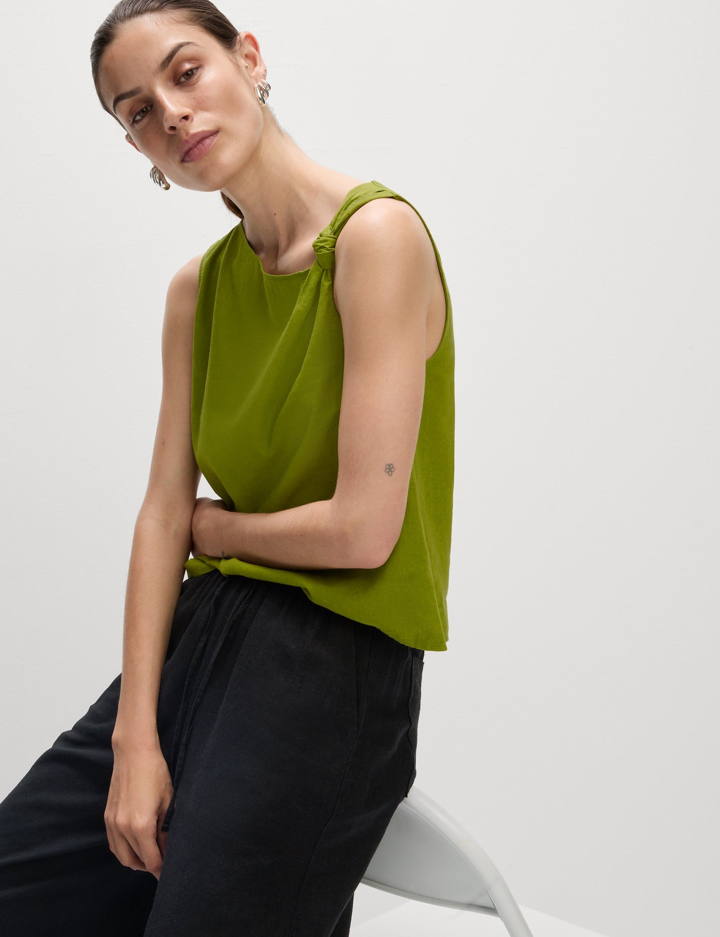 Twist Linen Top