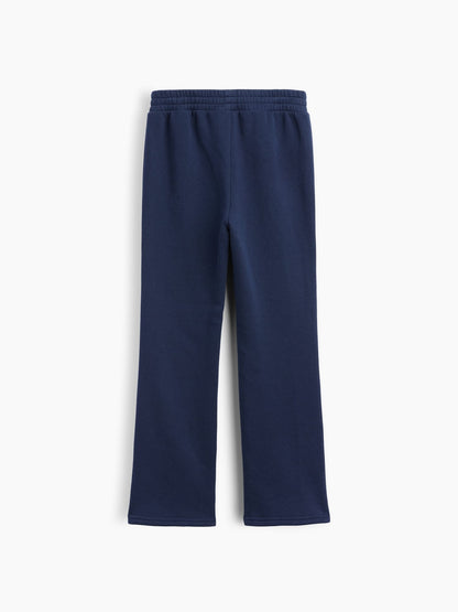 Lacivert Grafik Baskılı Bootcut Eşofman Altı