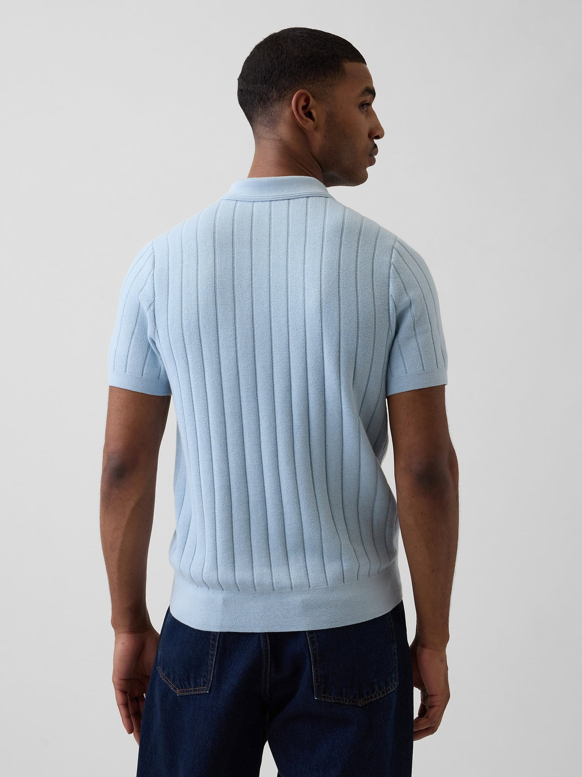 Açık Mavi Classic Triko Polo T-shirt