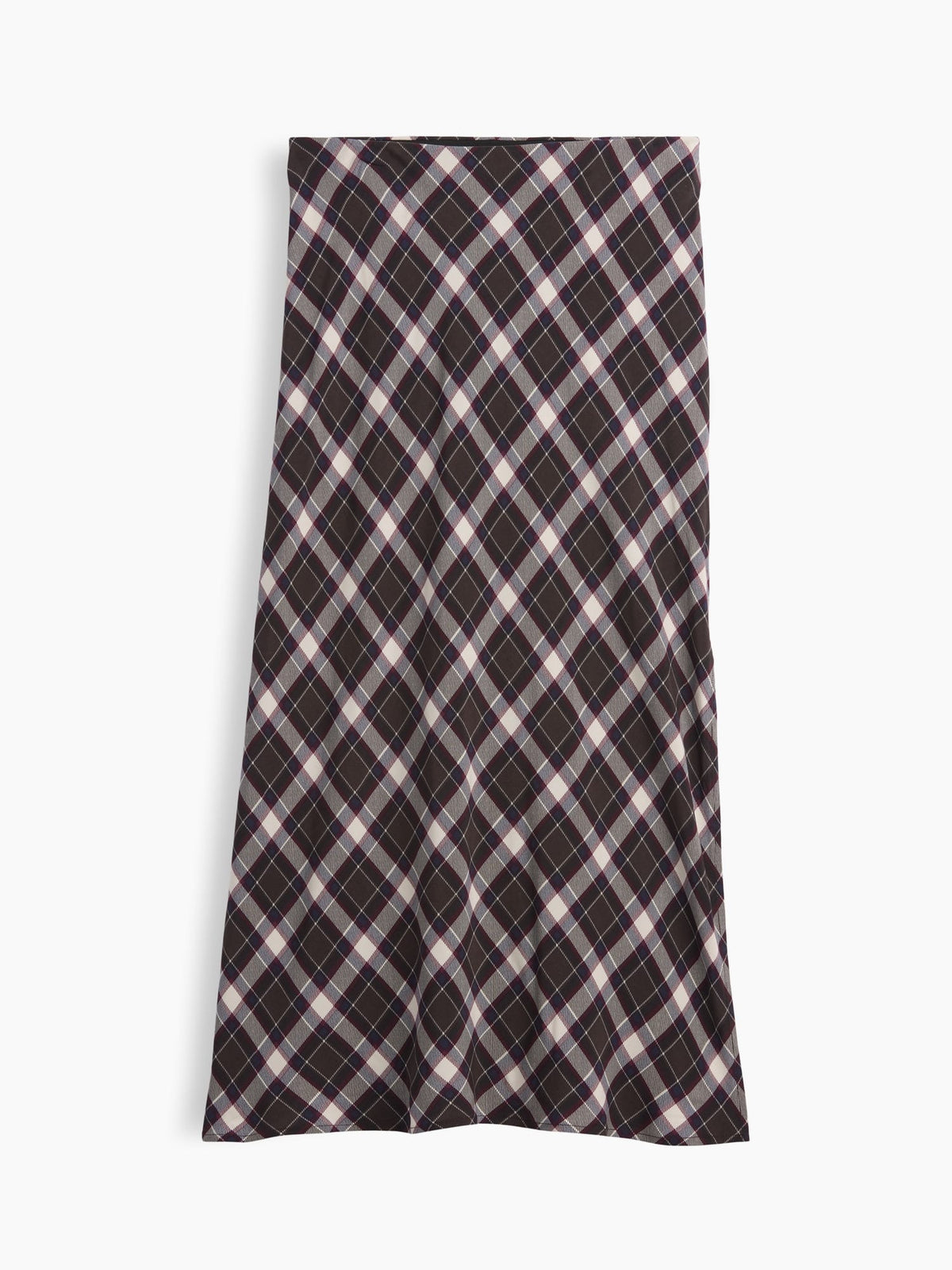 Koyu Kahverengi Pull-on Maxi Etek