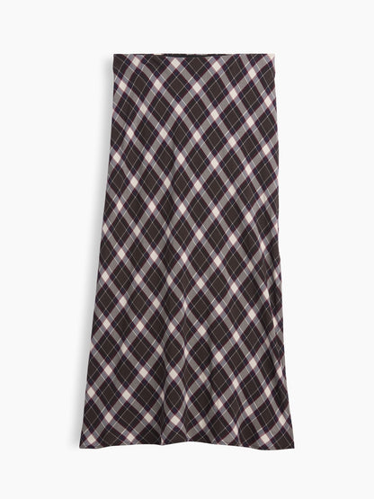 Koyu Kahverengi Pull-on Maxi Etek