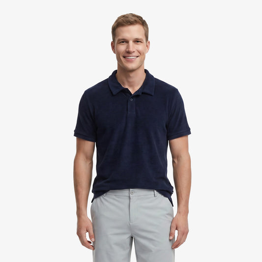 Nautica Erkek Lacivert Regular Fit Havlu Polo Yaka T-shirt
