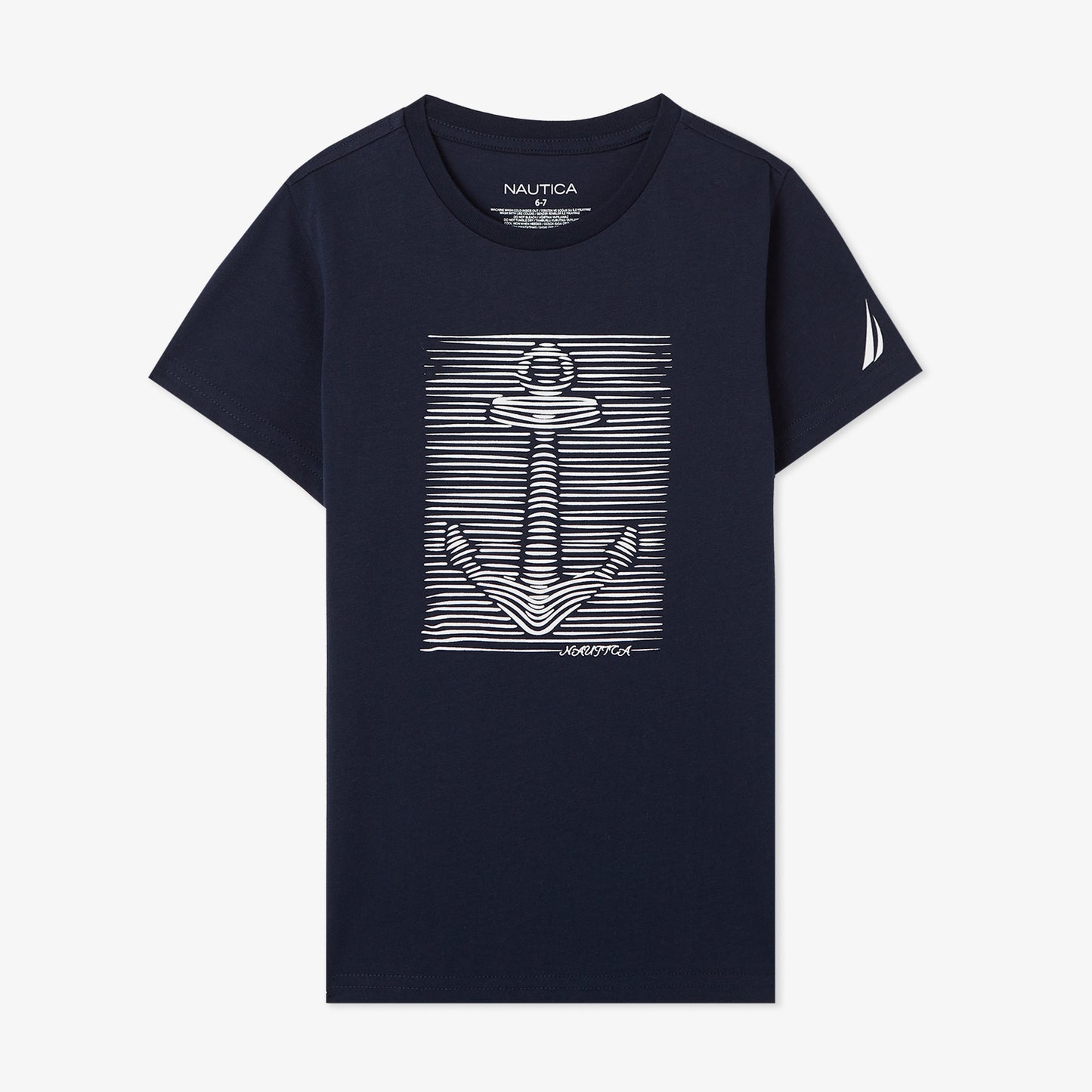 Nautica Erkek Çocuk Lacivert Regular Fit Baskılı T-shirt