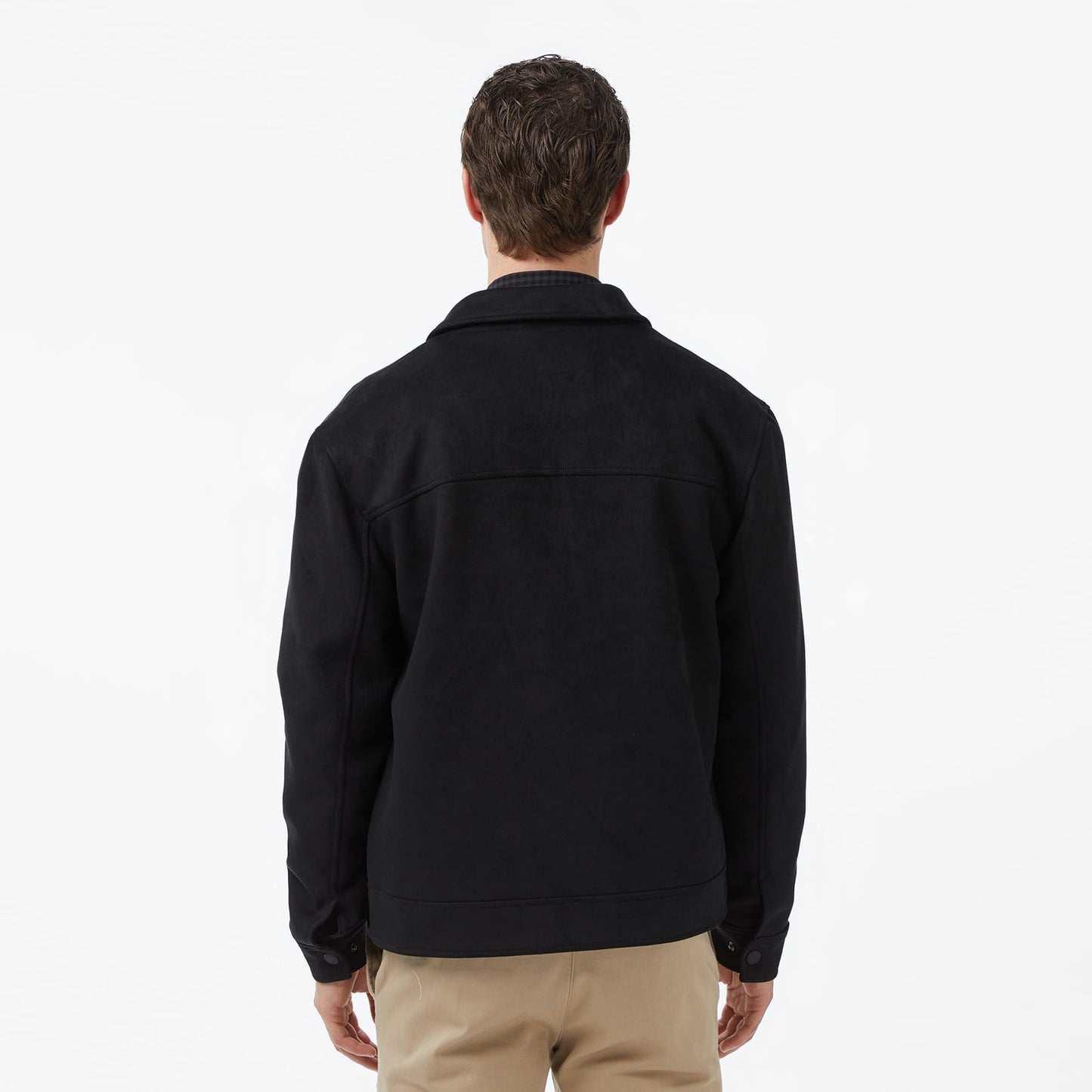 Nautica Erkek Siyah Regular Fit Süet Ceket