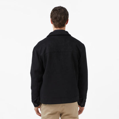 Nautica Erkek Siyah Regular Fit Süet Ceket