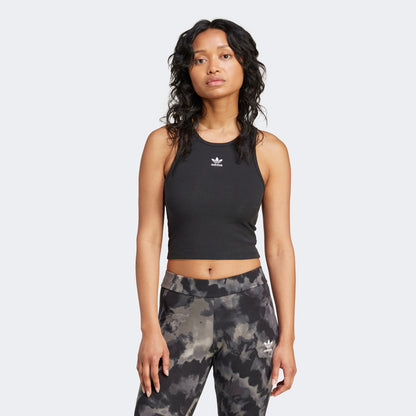 Adidas Essentials Ribbed Kadın Siyah Crop Top