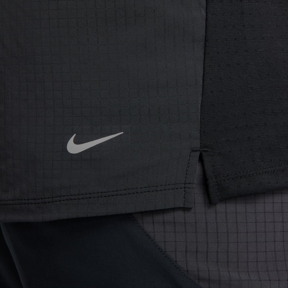Nike Dri-fıt Solar Chase Ss Top Erkek Siyah Koşu T-shirt