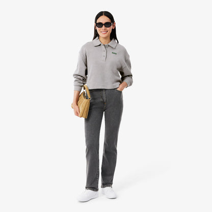 Lacoste Oversize Fit Kadın Gri Sweatshirt