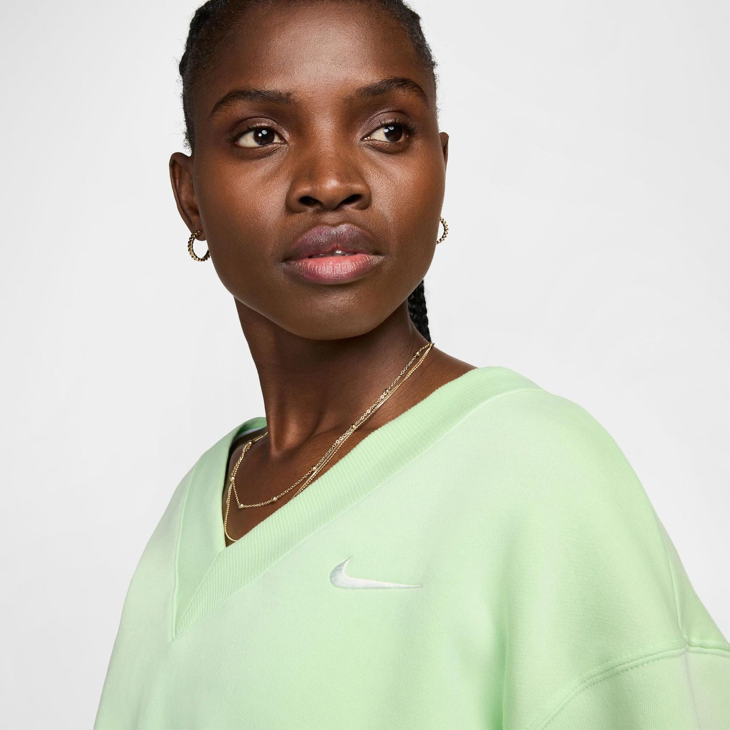 Nike Sportswear Phoenix Fleece Kadın Yeşil Sweatshirt