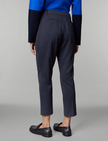 Straight Leg Yün Crop Pantolon