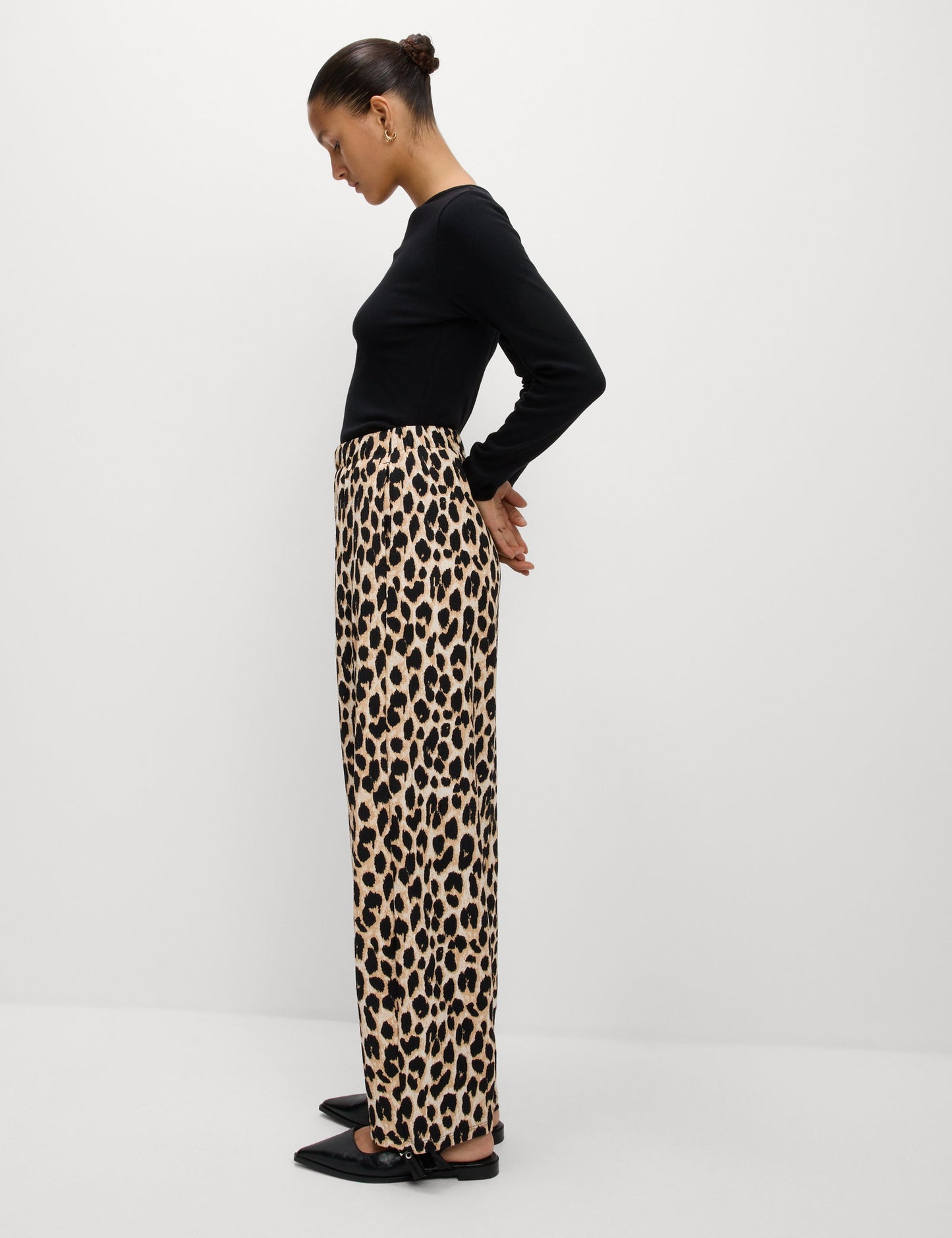 Leopar Desenli Carrot Leg Grazer Pantolon