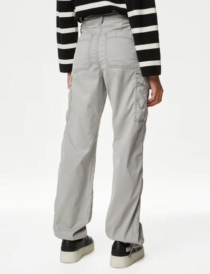 Lyocell™ Straight Leg Kargo Pantolon