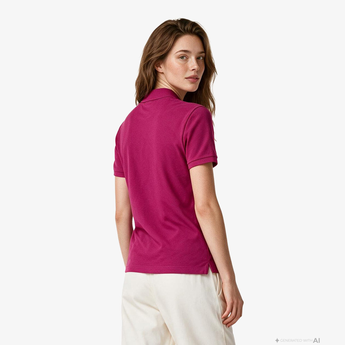 Lacoste Slim Fit Kadın Pembe Polo