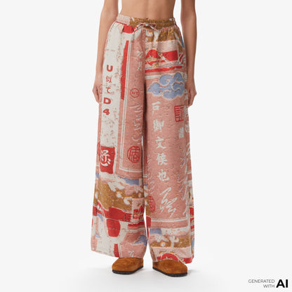 United4 Regular Fit Kadın Pembe Pantolon