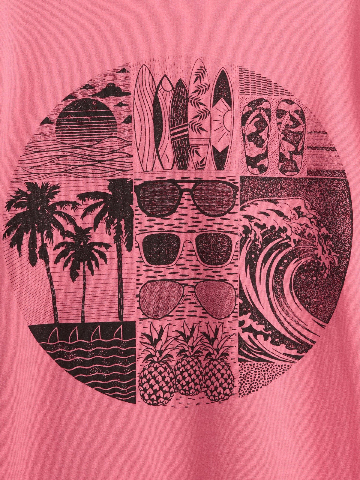 Pembe Grafik T-shirt