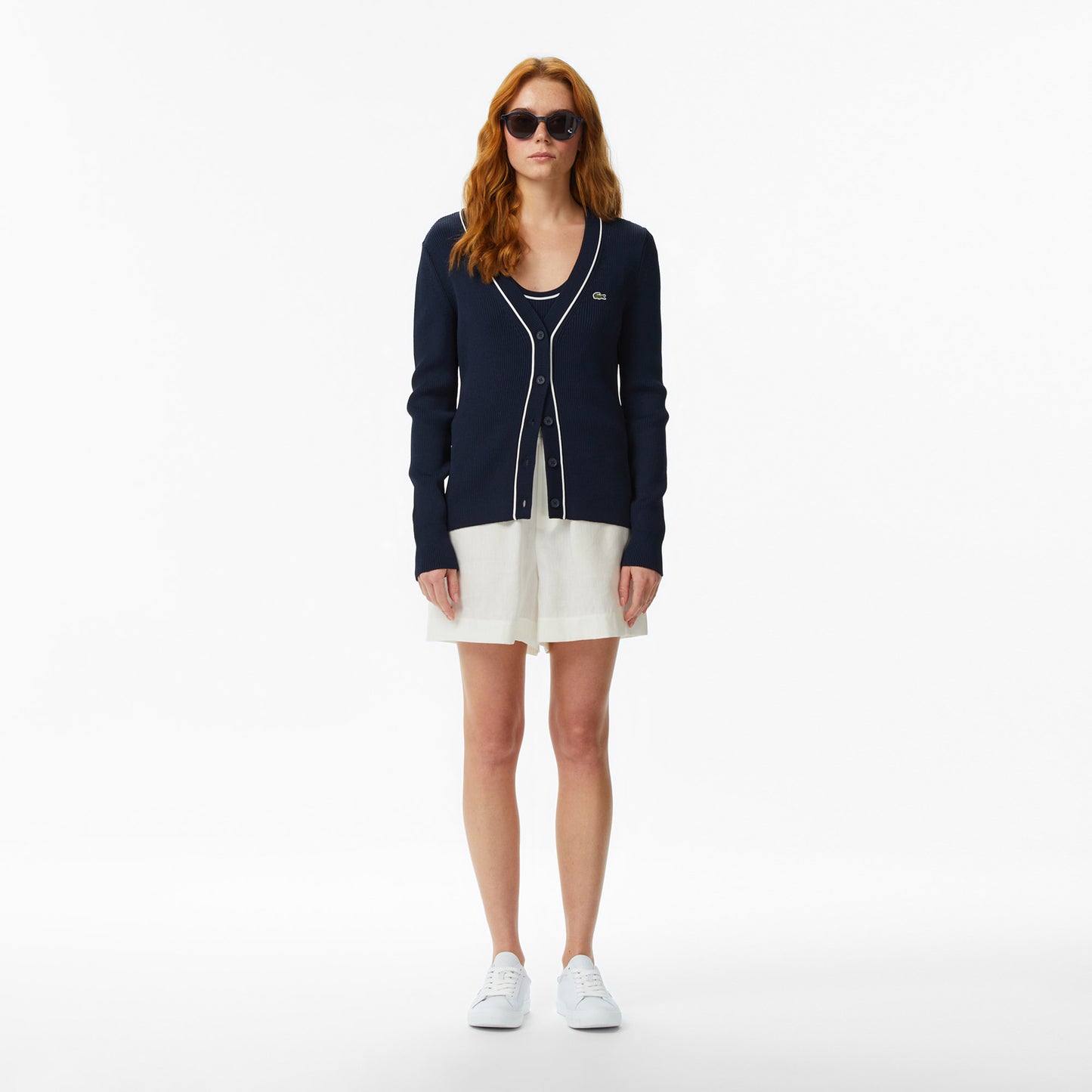 Lacoste Relaxed Fit Kadın Krem Şort