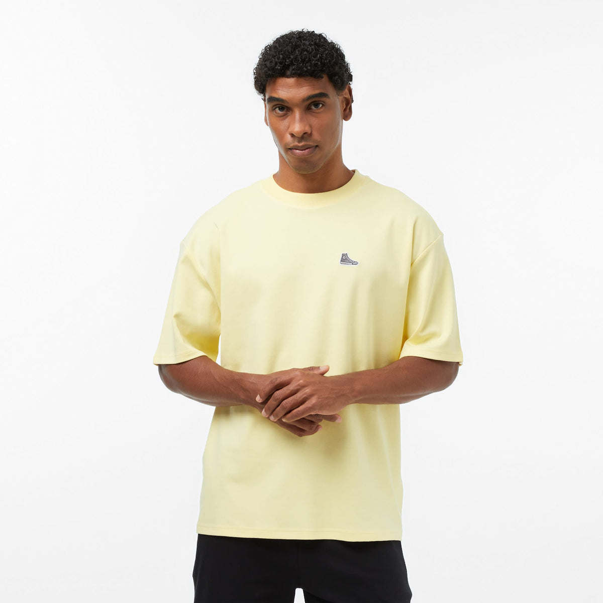 Converse Regular Fit Erkek Krem T-shirt