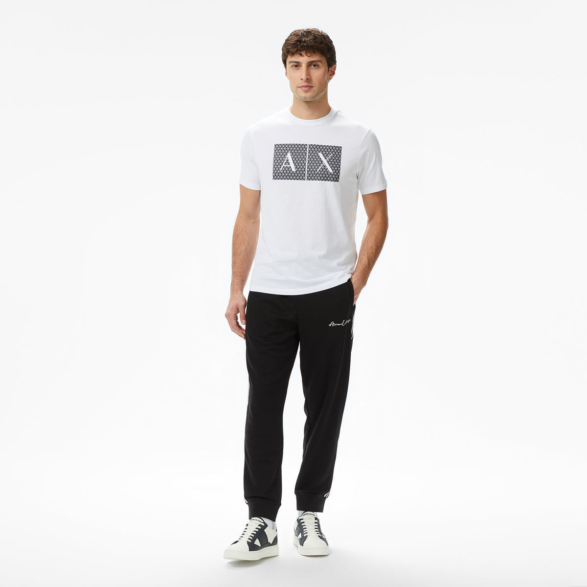 Armani Exchange Erkek Beyaz T-shirt