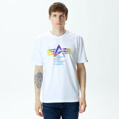 Alpha Industries Alpha Gradient Unisex Beyaz T-shirt