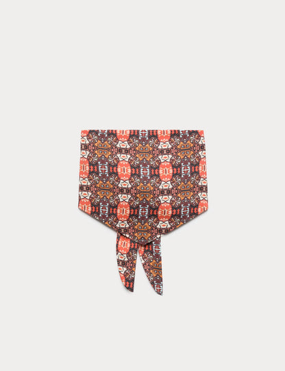 Desenli Bandeau Üst
