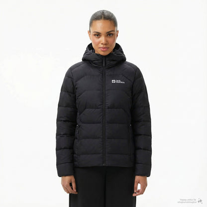 Jack Wolfskin Ather Down Hoody Rds Kadın Siyah Outdoor Sweatshirt