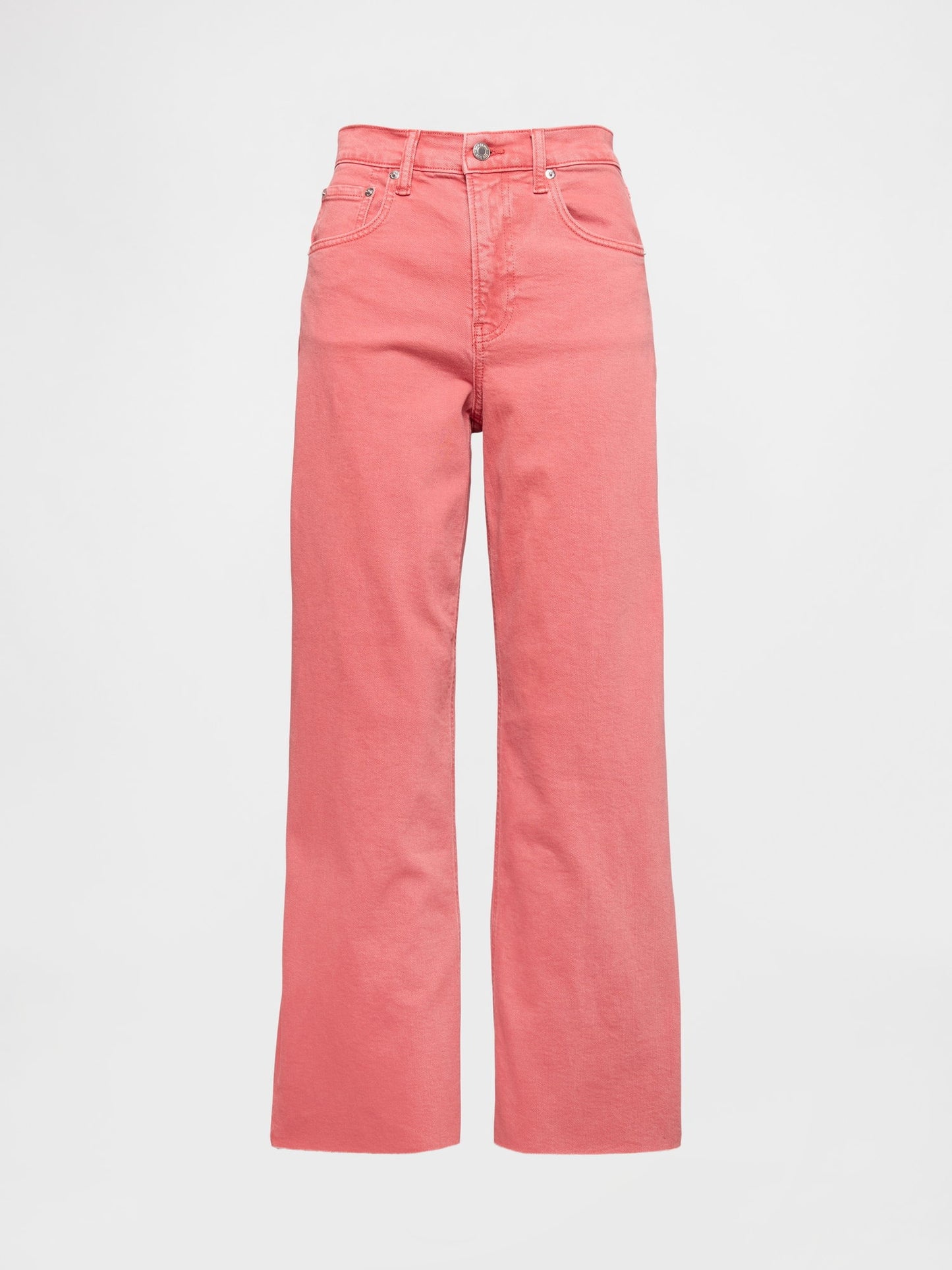 Pembe High Rise Stride Wide-leg Ankle Jean Pantolon