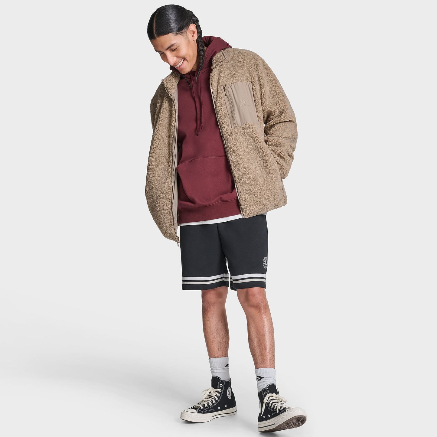 Converse Contrast Sherpa Erkek Kahverengi Ceket