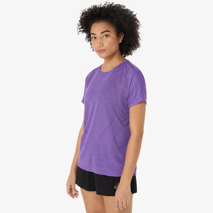 Asics Metarun Ss Top Kadın Mor T-shirt