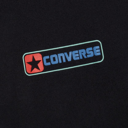 Converse Logo Erkek Grafik Baskılı Siyah T-shirt
