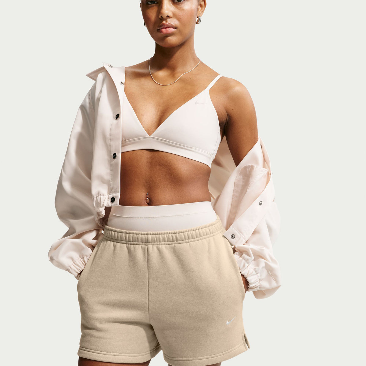 Nike Studio Fleece Kadın Kahverengi Şort
