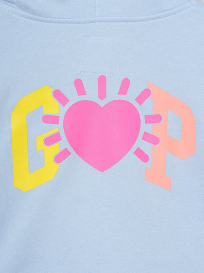 Açık Mavi Relaxed Gap Logo Fransız Havlu Kumaş Sweatshirt