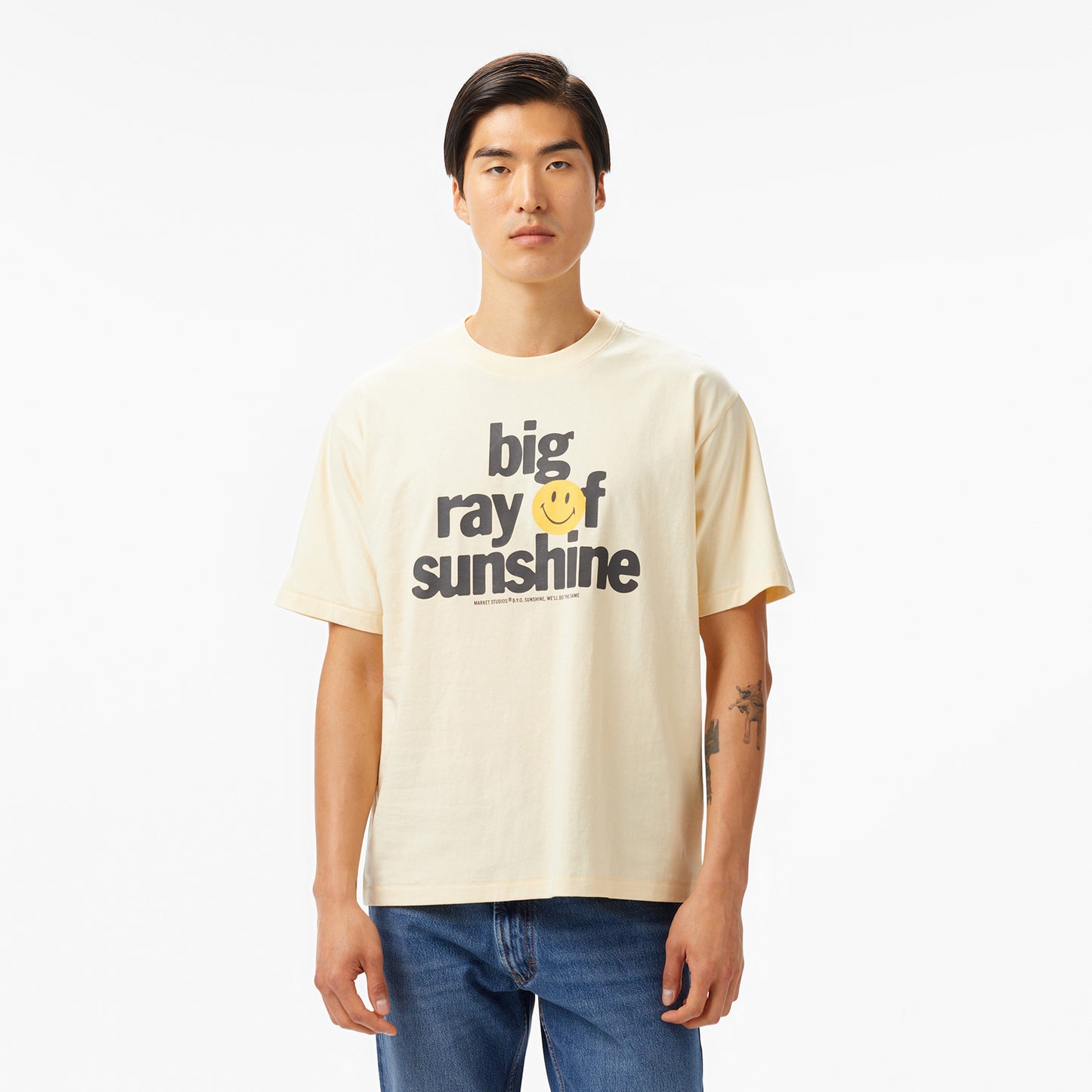The Market Big Ray Of Sunshine Unisex Krem T-shirt