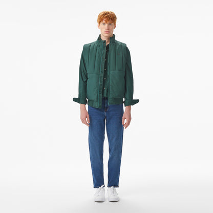 Lacoste Erkek Dik Yaka Koyu Yeşil Yelek