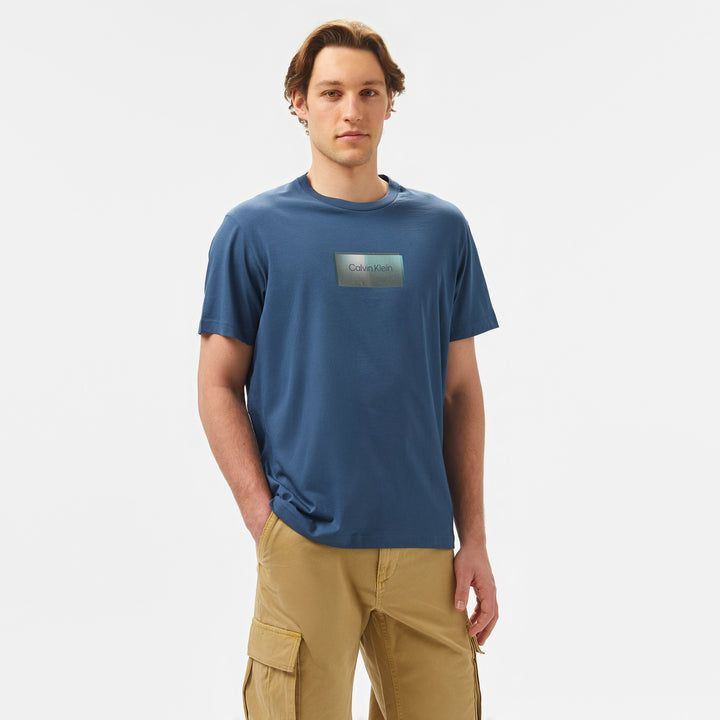 Calvin Klein Logo Erkek Mavi T-shirt