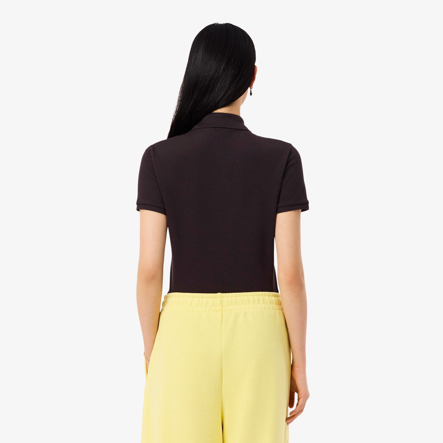 Lacoste Slim Fit Kadın Kahverengi Polo