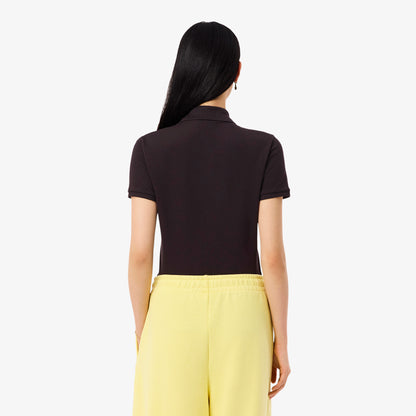 Lacoste Slim Fit Kadın Kahverengi Polo