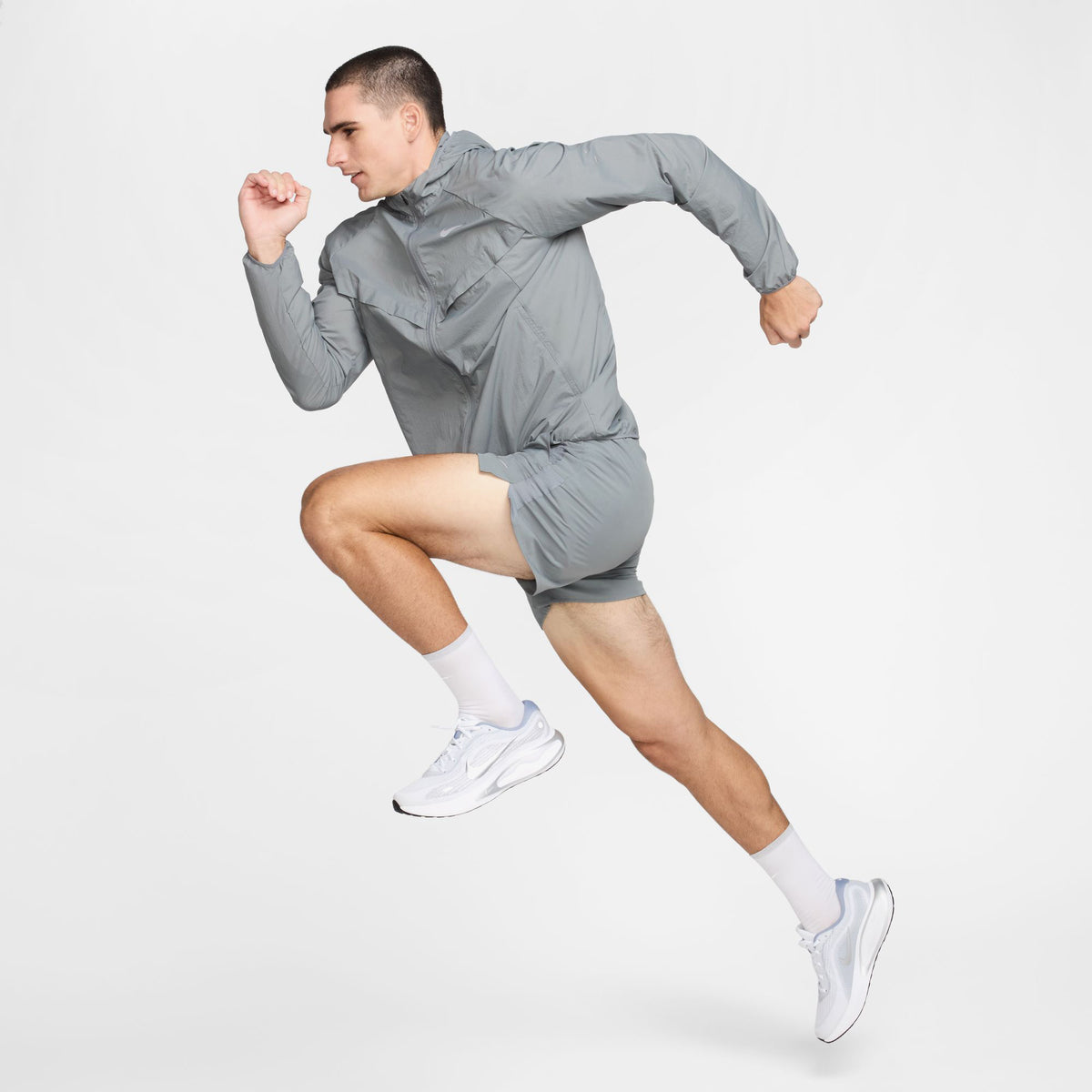Nike Uv Rpl Stride Jacket Erkek Gri Ceket