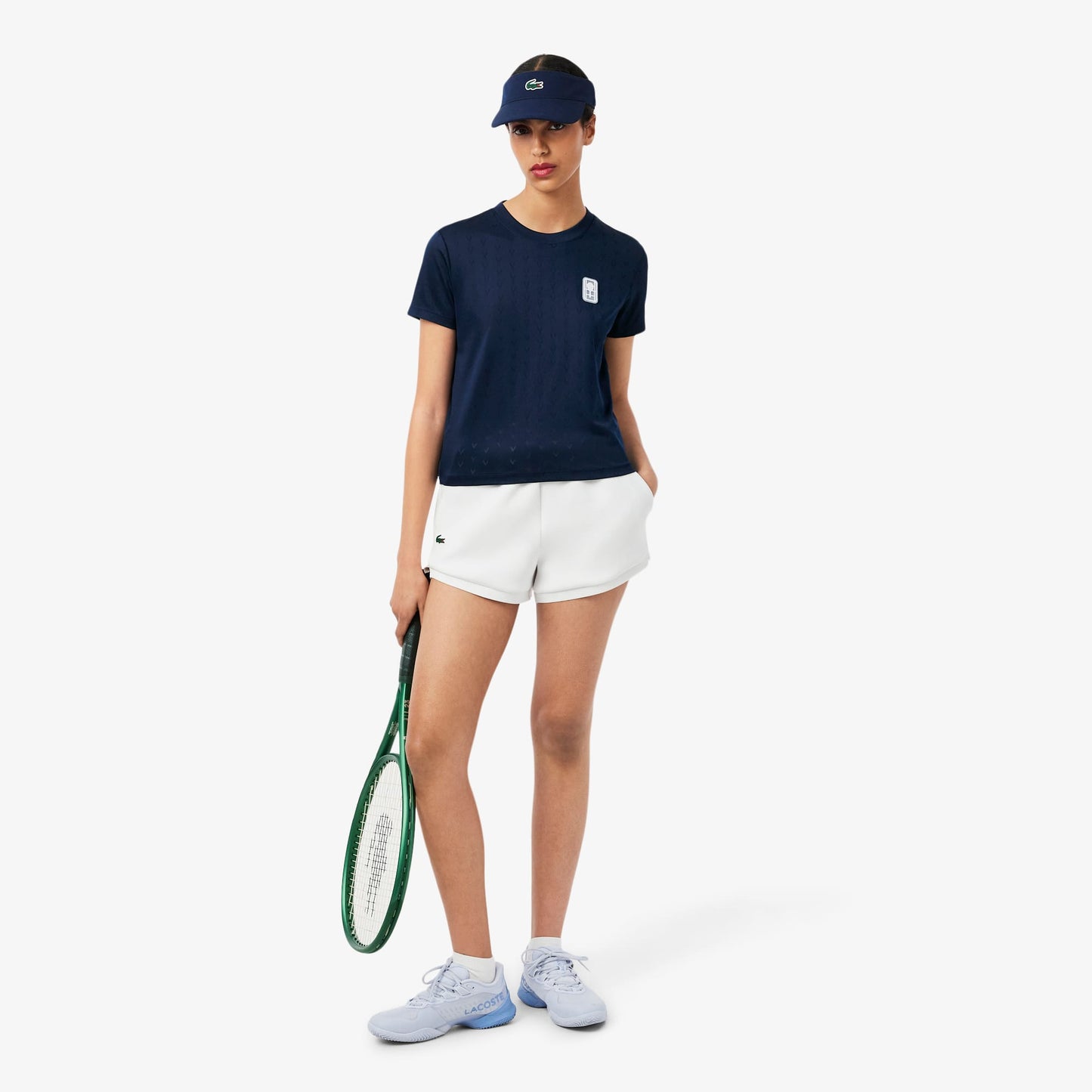 Lacoste Slim Fit Kadın Lacivert T-shirt