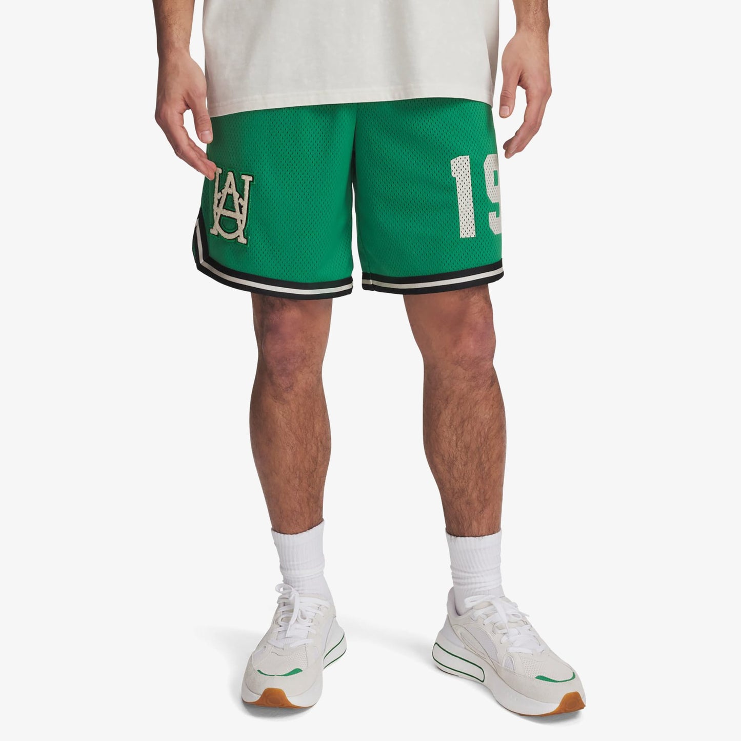 Under Armour Courtside Hoops Erkek Yeşil Basketbol Şortu