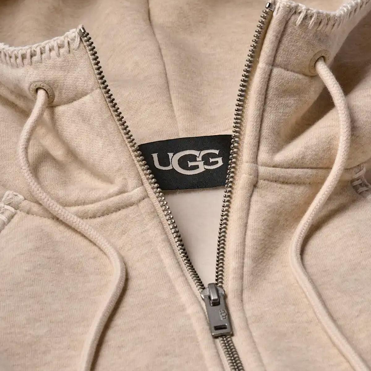 Ugg Classic Full-zip Kadın Krem Sweatshirt