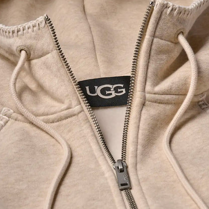 Ugg Classic Full-zip Kadın Krem Sweatshirt
