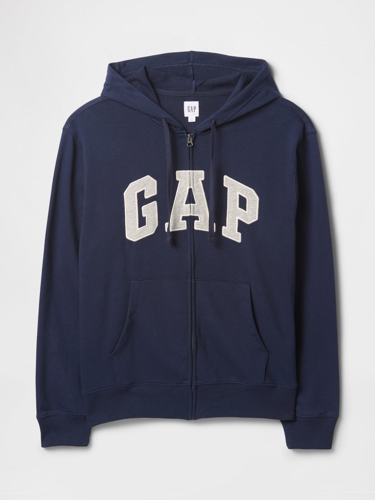 Lacivert Gap Logo Fermuarlı Fransız Havlu Kumaş Sweatshirt