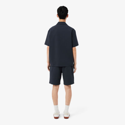 Lacoste Erkek Relaxed Fit Çizgili Siyah Şort