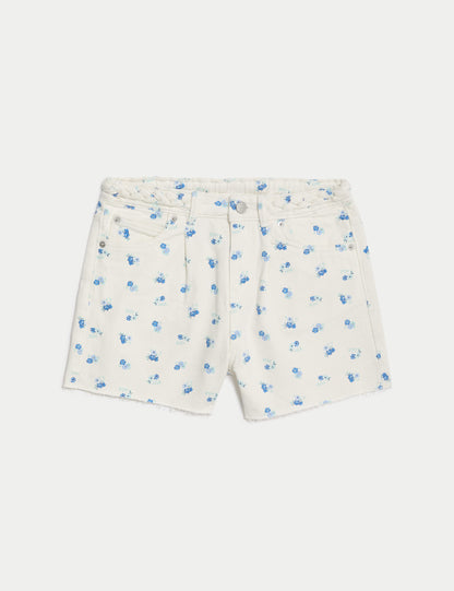 Saf Pamuklu Denim Şort (6-16 Yaş)