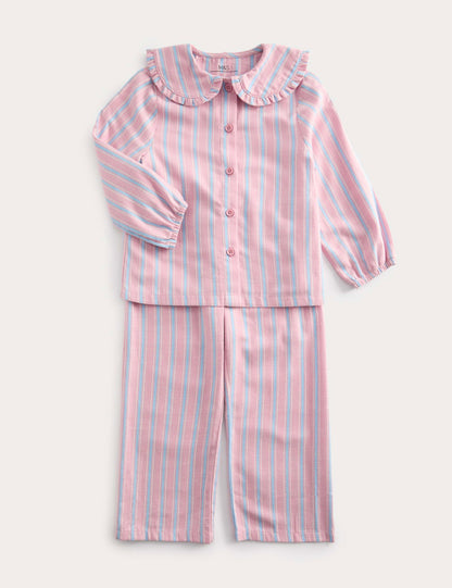 Saf Pamuklu Çizgili Pijama Takımı