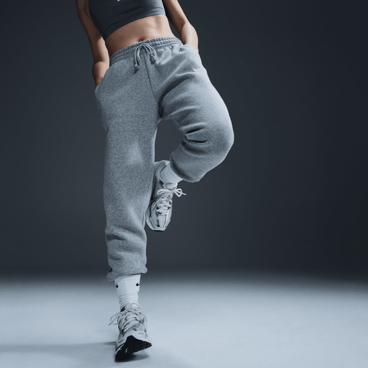 Nike Sportswear Phoenix Fleece Kadın Gri Eşofman Altı